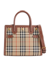 Mini Check Title Tote, front view